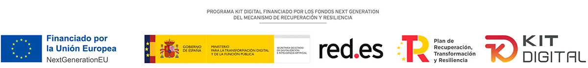 Logotipos de financiación Next Generation EU, Plan de Recuperación y Gobierno de España
